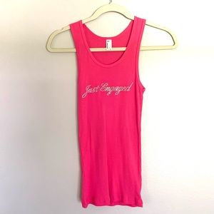 Just Engaged Tank Top NWOT